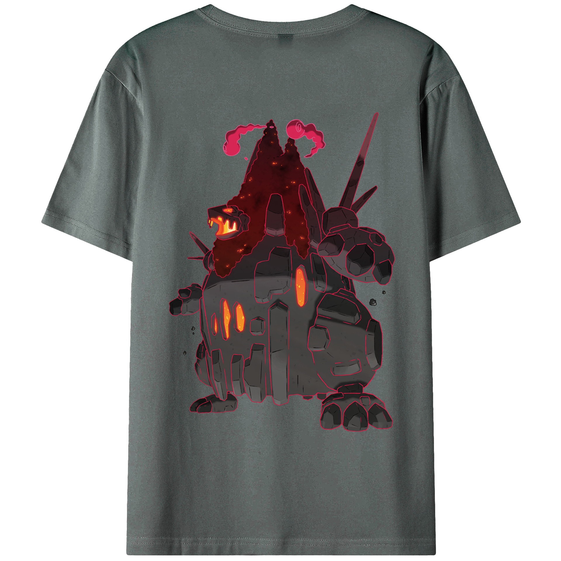 （画像用） ポケットモンスター Pokémon 綿100％ メンズ半袖Tシャツ（バックプリント） 通気性